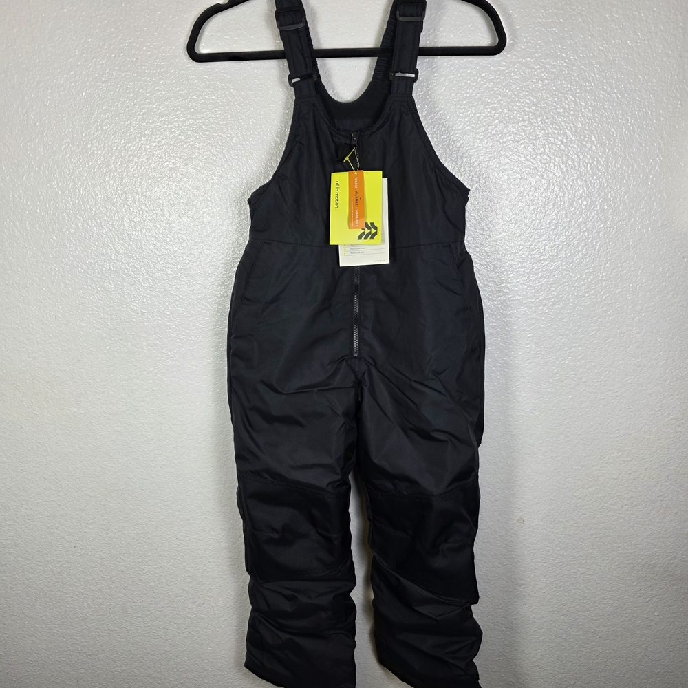 All In Motion Childs Black Wind & Water Resistant Snow Bib Size S